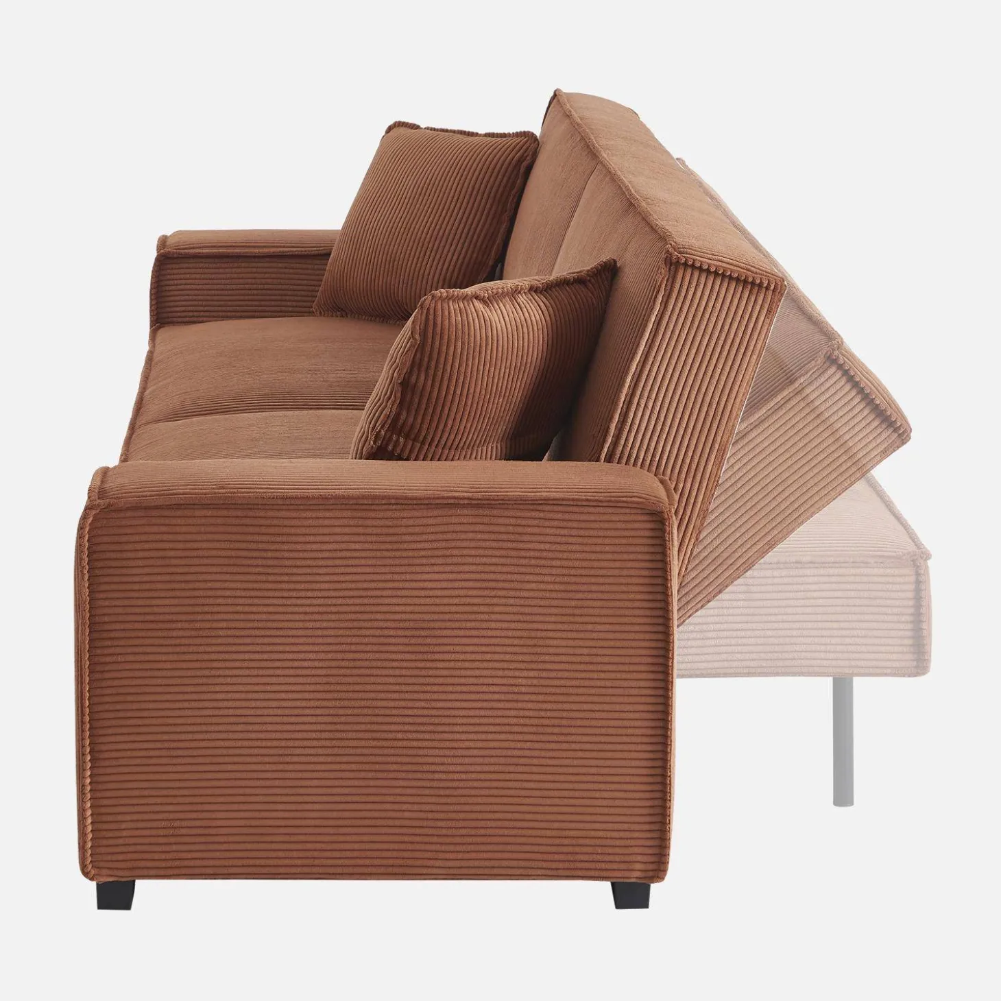 3-Sitzer-Sofa mit Schlaffunktion und Cordbezug