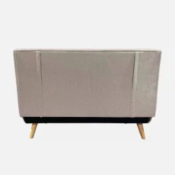 2-Sitzer-Sofa mit Stoffbezug, Holzfüße