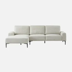 3-Sitzer-Sofa mit Stoffbezug - Recamiere links