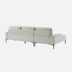 3-Sitzer-Sofa mit Stoffbezug - Recamiere links
