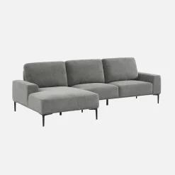 3-Sitzer-Sofa mit Stoffbezug - Recamiere links