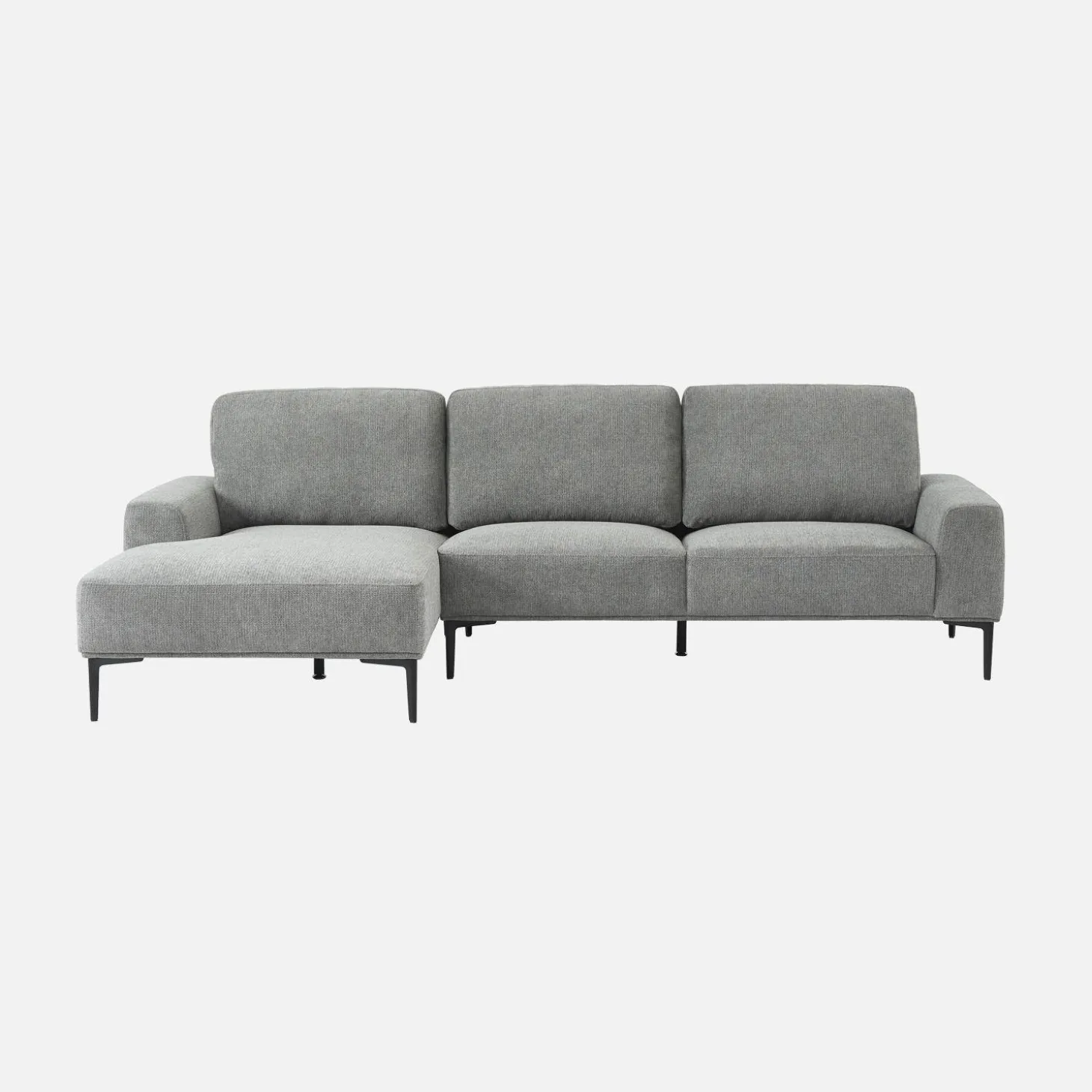 3-Sitzer-Sofa mit Stoffbezug - Recamiere links