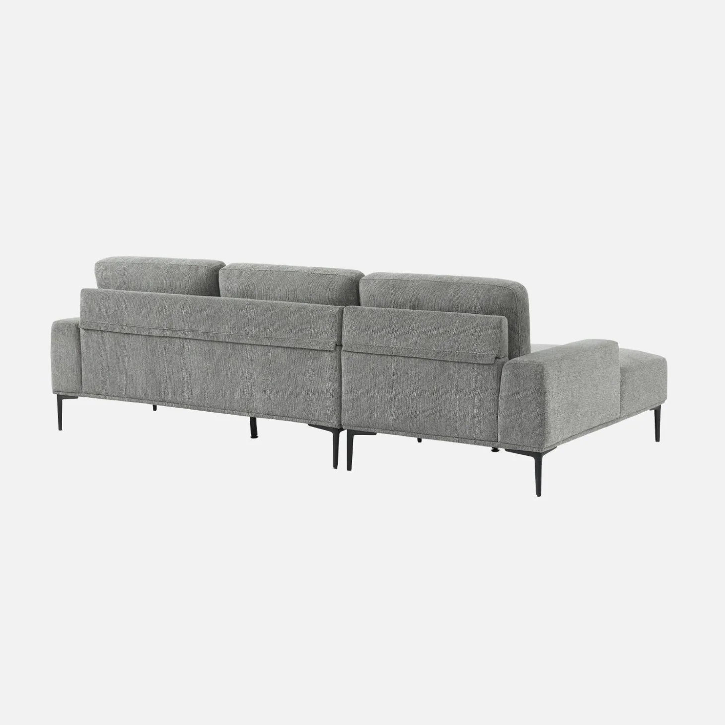 3-Sitzer-Sofa mit Stoffbezug - Recamiere links