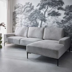 3-Sitzer-Sofa mit Stoffbezug - Recamiere rechts