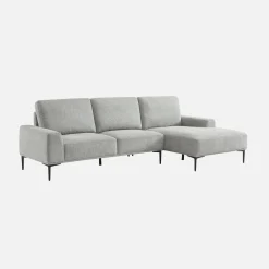 3-Sitzer-Sofa mit Stoffbezug - Recamiere rechts