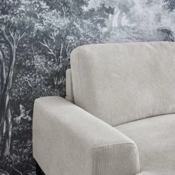 3-Sitzer-Sofa mit Stoffbezug - Recamiere rechts