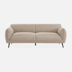 3-Sitzer-Sofa mit Stoffbezug und Metallfüßen