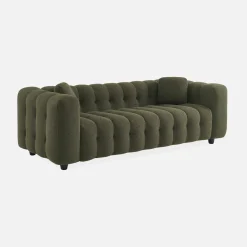 3-Sitzer-Sofa mit strukturiertem und kapitoniertem Bouclé-Bezug