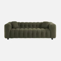 3-Sitzer-Sofa mit strukturiertem und kapitoniertem Bouclé-Bezug