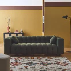 3-Sitzer-Sofa mit strukturiertem und kapitoniertem Bouclé-Bezug