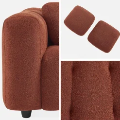 3-Sitzer-Sofa mit strukturiertem und kapitoniertem Bouclé-Bezug