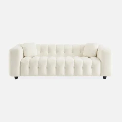 3-Sitzer-Sofa mit strukturiertem und kapitoniertem Bouclé-Bezug