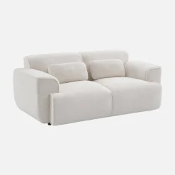 2-Sitzer-Sofa mit Teddy Bouclé-Bezug