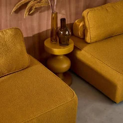 2-Sitzer Sofa und 2 Sessel mit Bouclé-Bezug für ein modulares Sofa