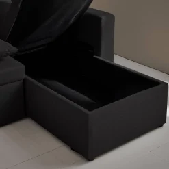 4-Sitzer Wohnlandschaft, mit Schlaffunktion und Stoffbezug