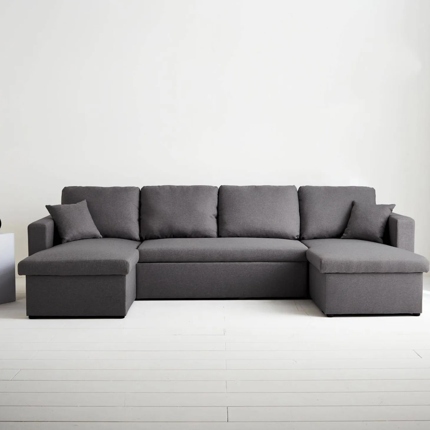 4-Sitzer Wohnlandschaft, mit Schlaffunktion und Stoffbezug