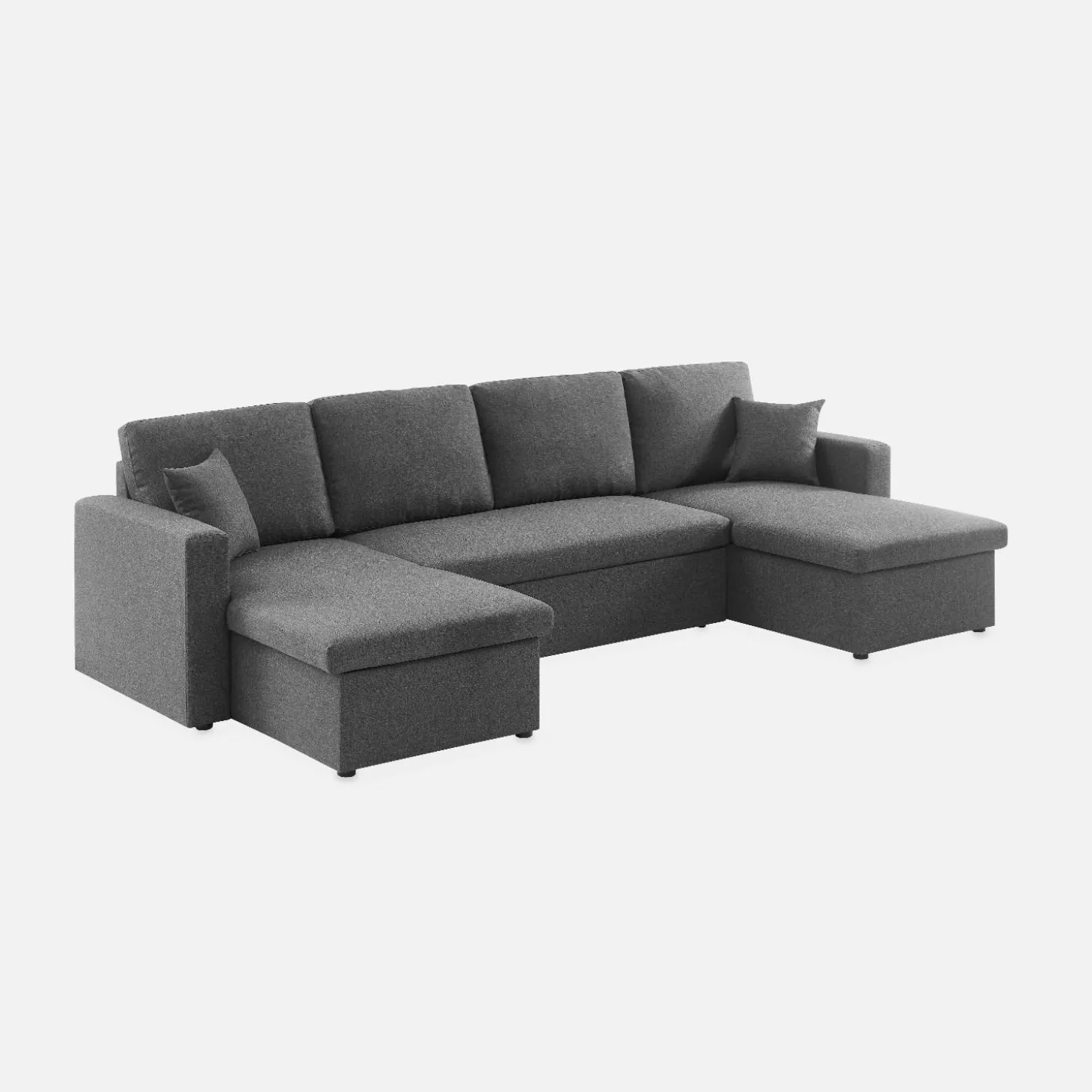 4-Sitzer Wohnlandschaft, mit Schlaffunktion und Stoffbezug