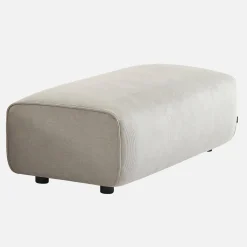 Sitzhocker, Fußhocker mit Cordbezug für 2-Sitzer Ecksofa Wallas
