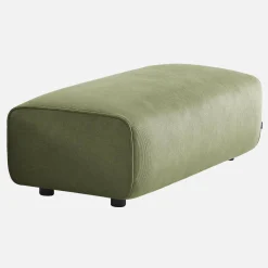Sitzhocker, Fußhocker mit Cordbezug für 2-Sitzer Ecksofa Wallas