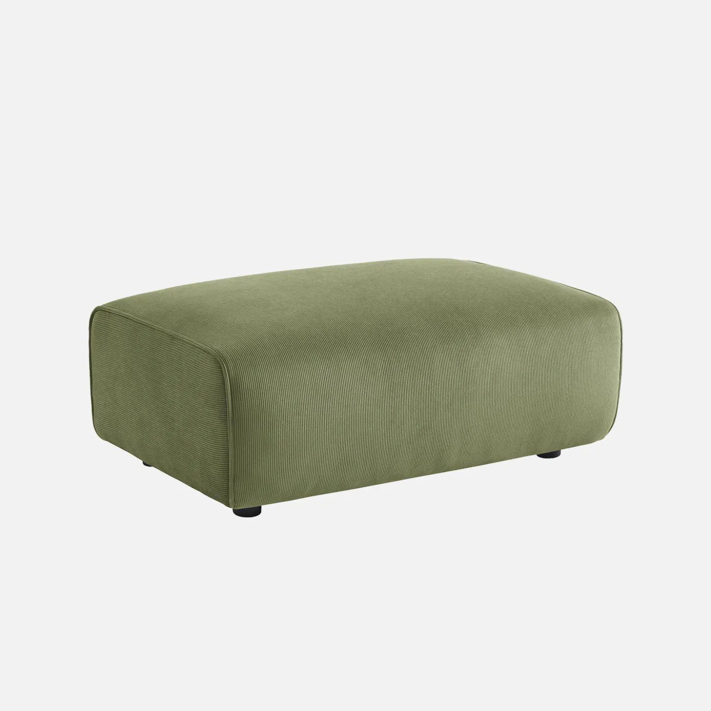Sitzhocker, Fußhocker mit Cordbezug für 3-Sitzer-Sofa Wallas