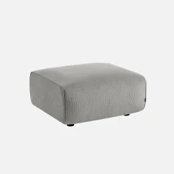 Sitzhocker, Fußhocker mit Cordbezug für 2-Sitzer-Sofa Wallas