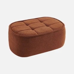 Sitzhocker, Fußhocker mit strukturierem Bouclé-Bezug für den Sessel Boni