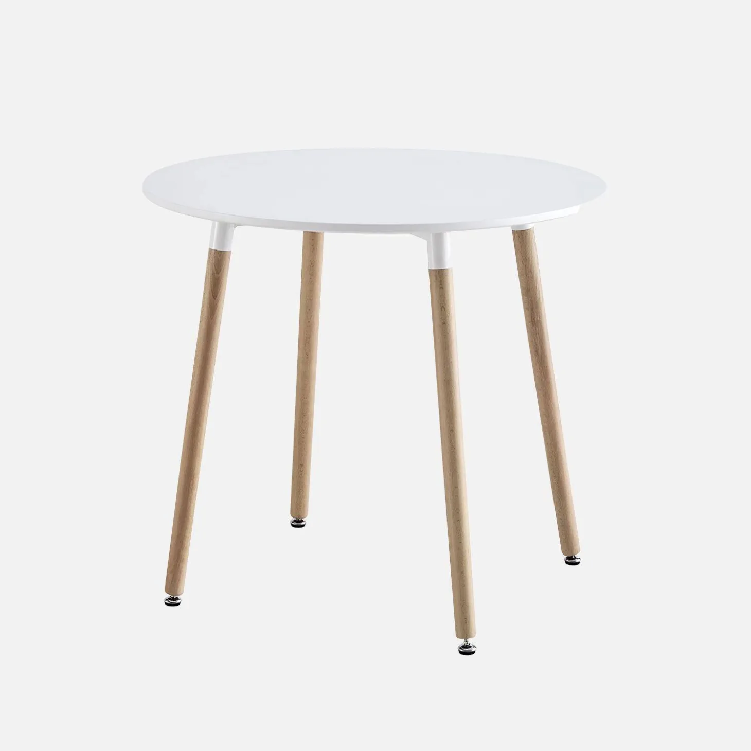 Skandinavischer runder Tisch aus Holz und MDF Ø80cm