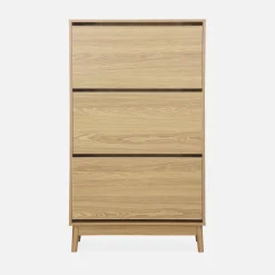 Skandinavischer Schuhschrank mit Holzdekor