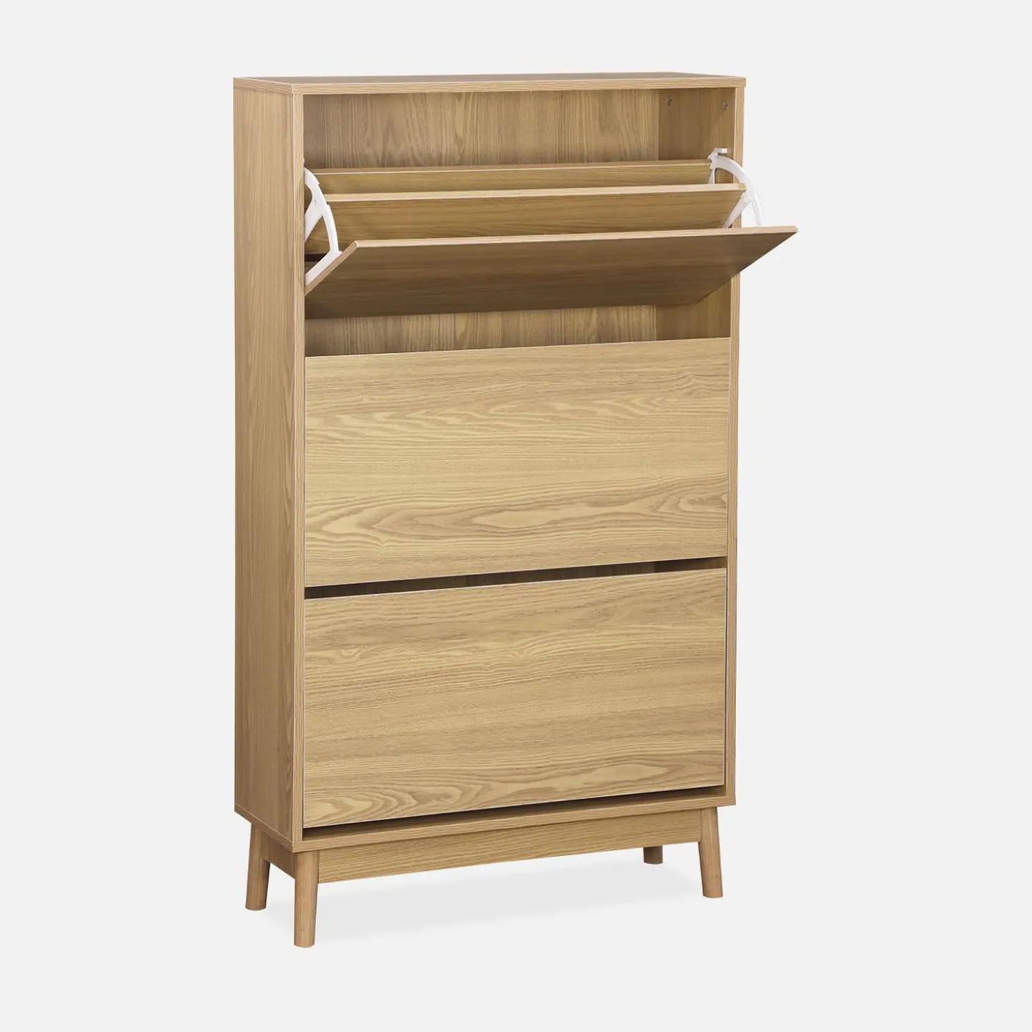 Skandinavischer Schuhschrank mit Holzdekor