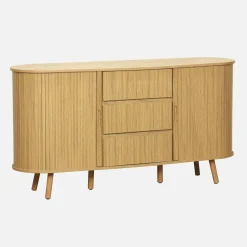 Skandinavisches Buffet in Holzlook mit 2 Schiebetüren 150cm