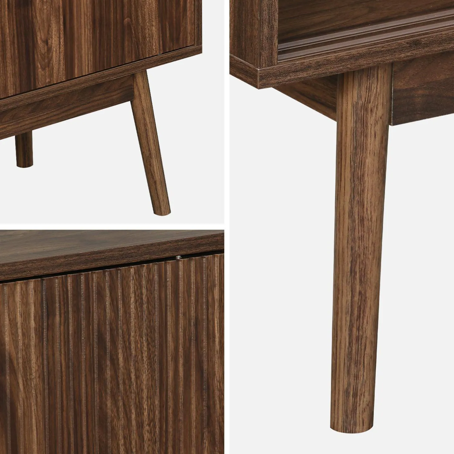 Skandinavisches Sideboard mit Holzdekor B 150 cm