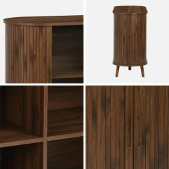 Skandinavisches Sideboard mit 2 Schiebetüren, 120 cm