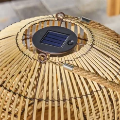Solarleuchte für den Außenbereich mit Rattan Ø 31,5 cm