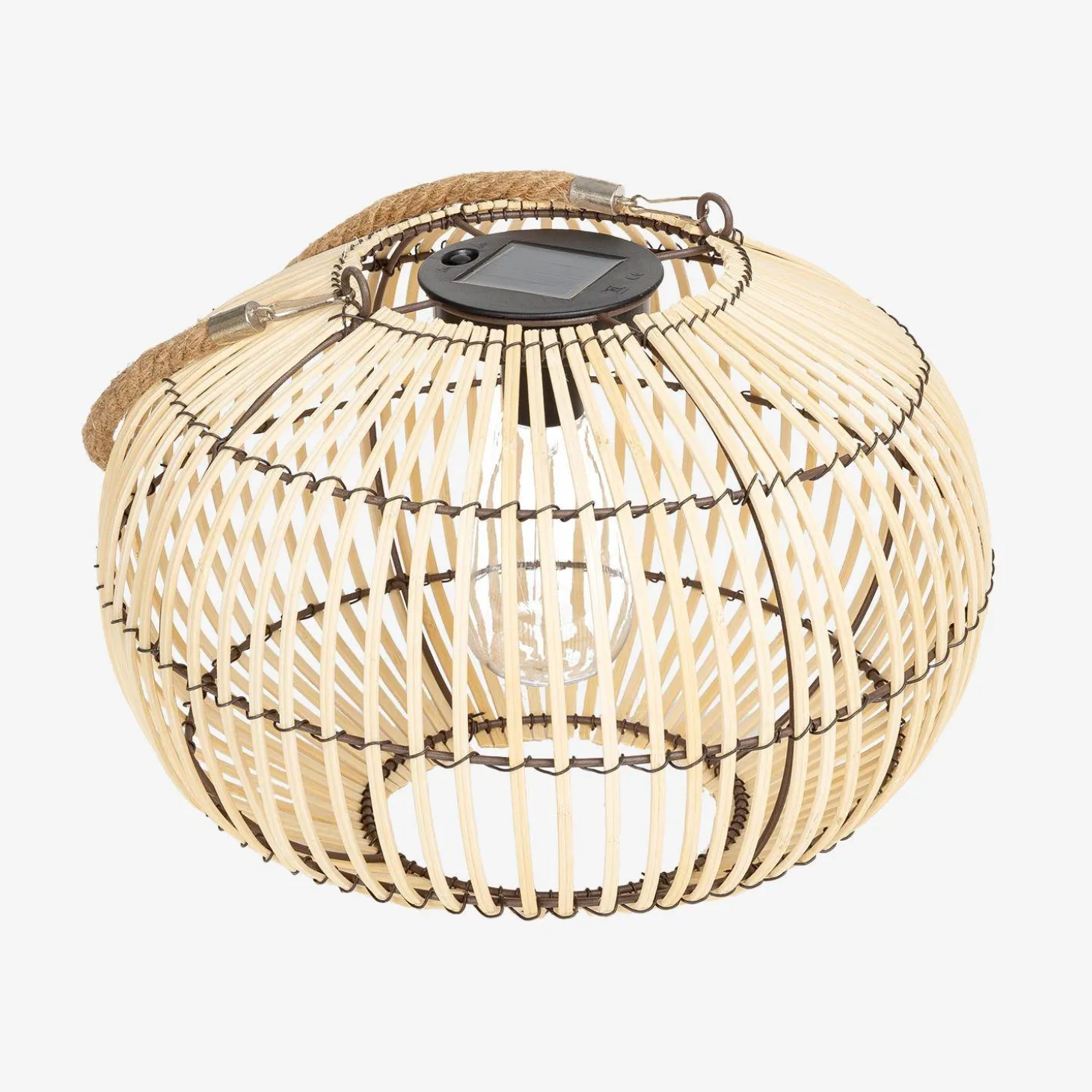 Solarleuchte für den Außenbereich mit Rattan Ø 31,5 cm