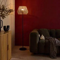 Stehleuchte Innenbereich Rattan-Effekt H 150cm