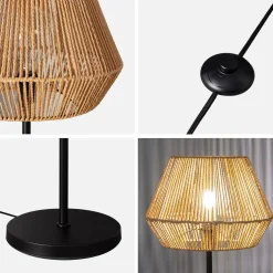 Stehleuchte Innenbereich Rattan-Effekt H 150cm