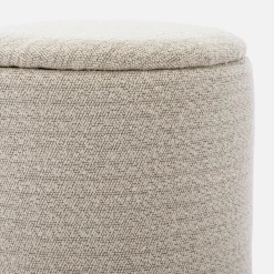 Stoffhocker mit Stauraum