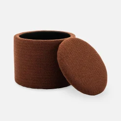 Stoffhocker mit Stauraum