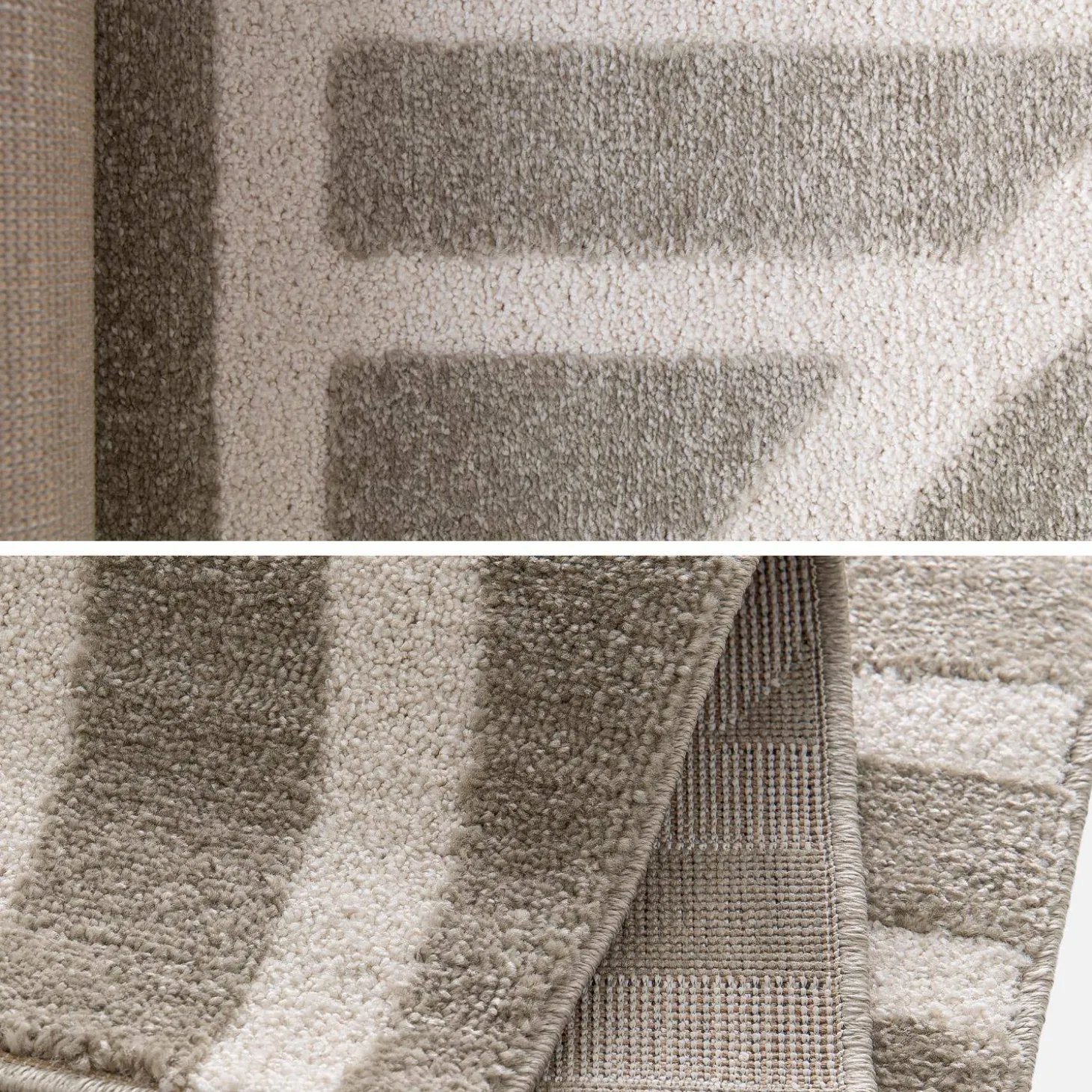 Teppich für den Innenbereich mit grafischem Muster taupe