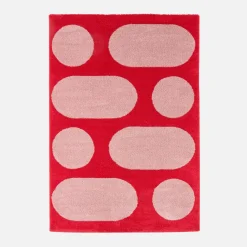 Teppich für Indoor, modernes Muster, rot