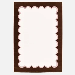 Teppich für Innenräume, rosa und braun