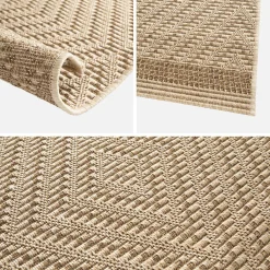Teppich für In-/Outdoor mit Jute-Look, naturfarben