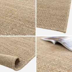 Teppich innen/außen mit hellem Jute-Look