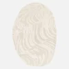 Teppich mit Kieselsteinform und Relief cremefarben gemustert