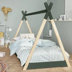 Tipi-Kinderbett 90 x 190 cm Kiefernholz mit Lattenrost