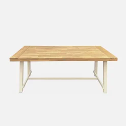 Tisch für Indoor/Outdoor aus Holz und Metall, 190 cm, 6-8 Plätze
