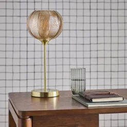 Tischlampe aus Metall und Glas für drinnen Ø 20 cm