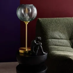 Tischlampe aus Metall und Glas für drinnen Ø 20 cm