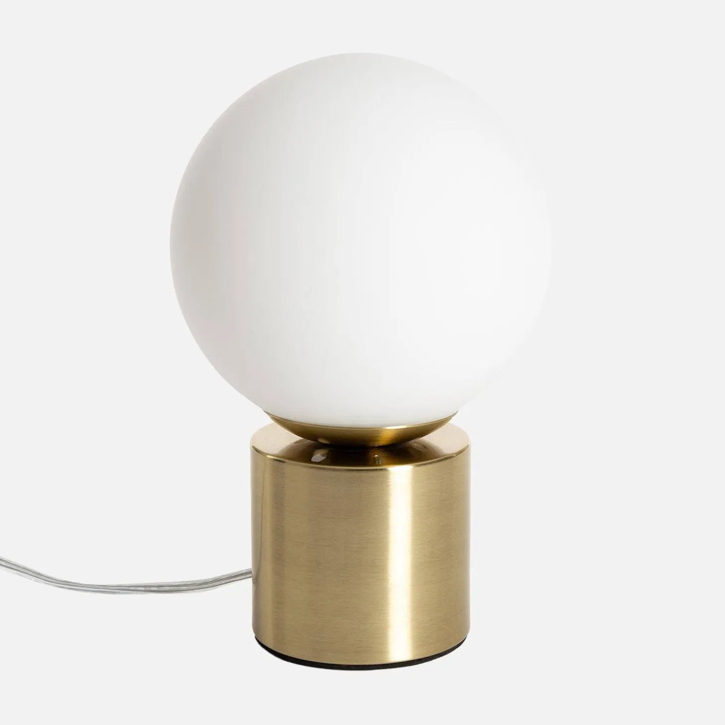 Tischlampe aus Metall und Glas H 25 cm