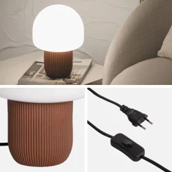 Tischlampe für Indoor aus Kunststoff und PVC Ø18cm